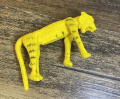 Vintage 3″ Rubber Tiger Figure Made In Indonesia TTT Jungle Animal Leopard