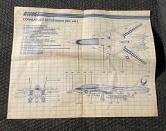 Combat Jet Skystriker XP-14F Instructions 1983 G.I. JOE Vintage Blueprints
