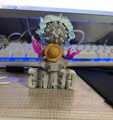 Luffy Style Figure 10cm Gear 5 Chibi Sitting Pose PVC Action Figurine Model
