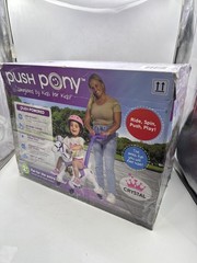 POWER PONY PUSH RIDING TOY 3+ YEARS, 100 LB CAPACITY – WHITE