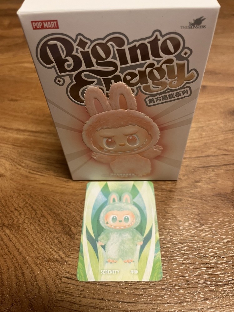 Labubu Authentic POP MART The Monsters Big Into Energy Serenity new box bag card