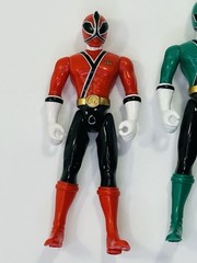 Power Rangers Samurai Blue Red & Green Rangers Action Figures 2011