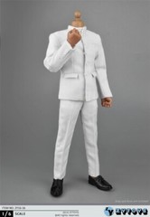ZYTOYS ZY16-16 1/6 White Suit Pants Clothing Set for 12 ” Male HT Figure Body