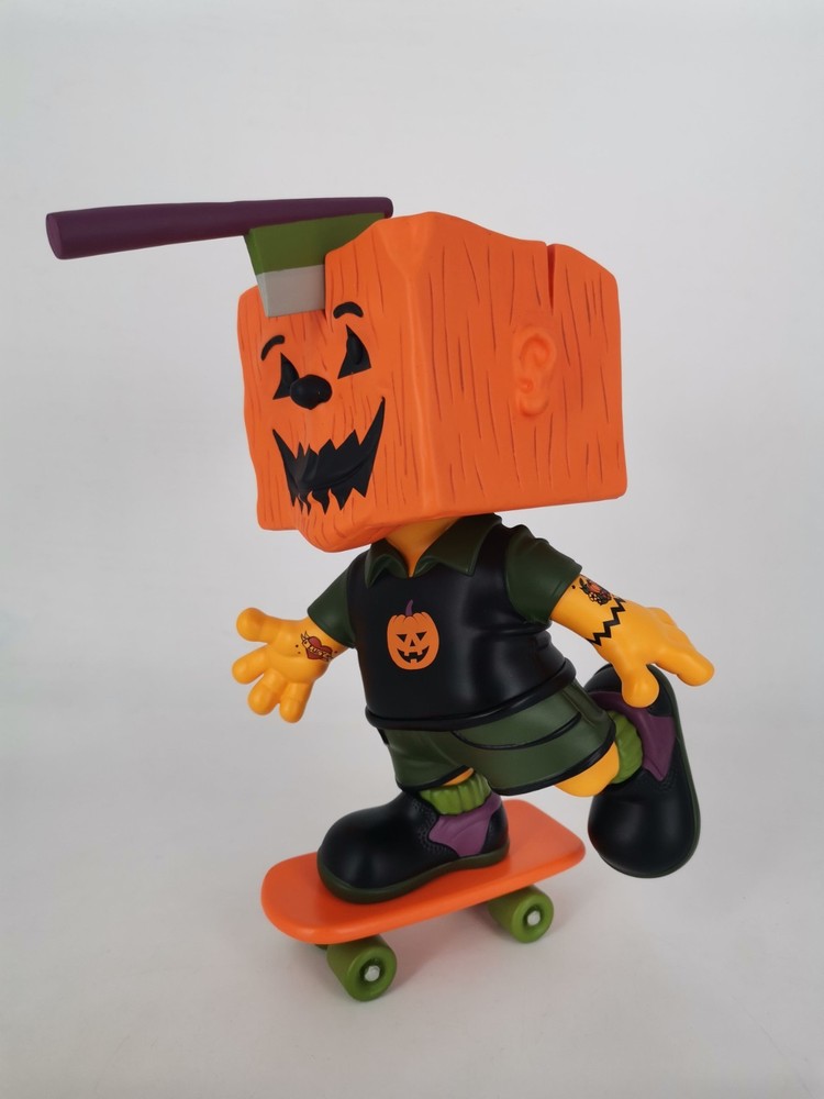 Blockhead BLACK O LANTERN 9″ Vinyl Figure Skater by BOB DOB Martian Toys