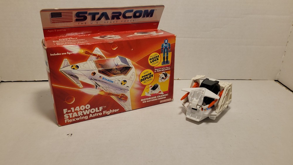 Starcom F-1400 Starwolf with Box and Figure Coleco 1986 Vintage