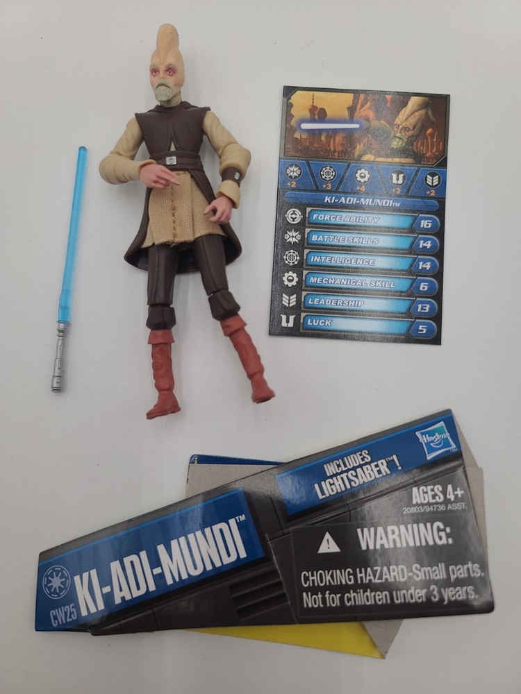 Star Wars Ki-Adi-Mundi Clone Wars Collection CW25 Jedi Master 3.75 As Shown C8
