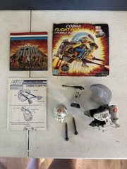 VINTAGE 1985 GI JOE COBRA TRUBBLE BUBBLE FLIGHT POD W BOX & BLUEPRINTS Complete