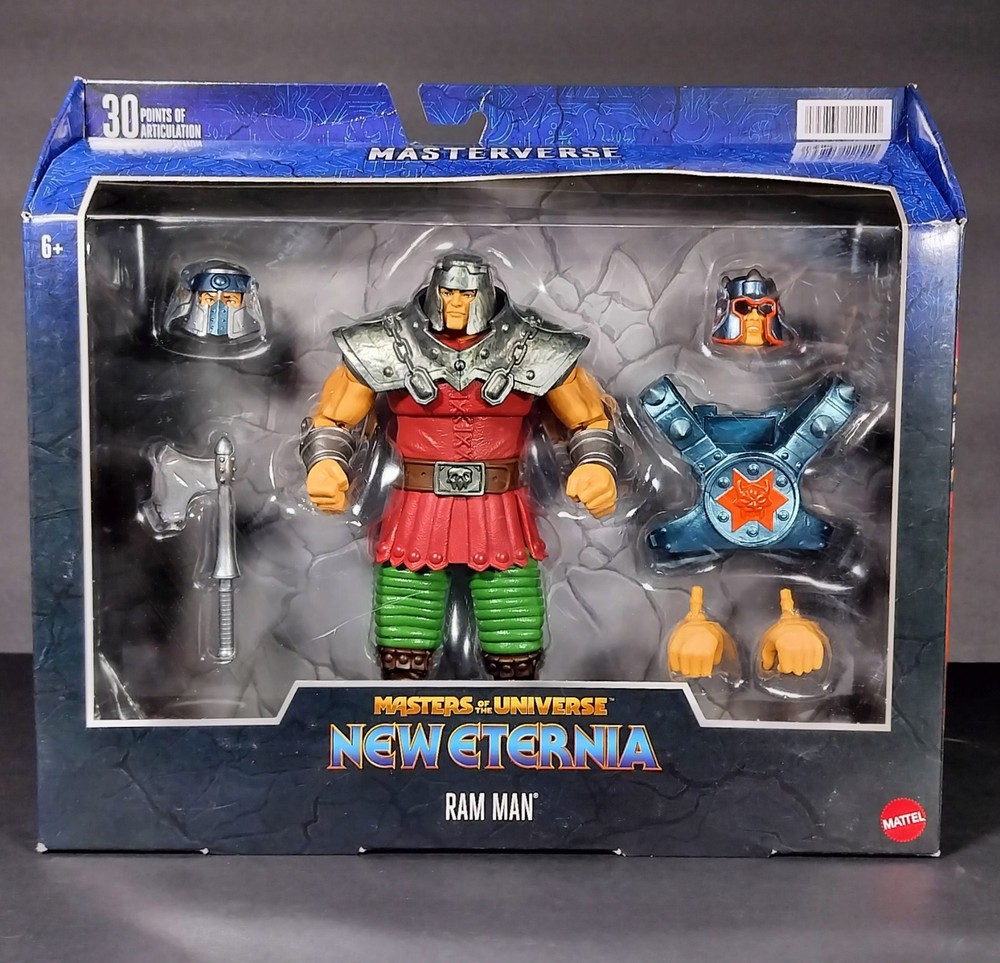 MASTERS OF THE UNIVERSE MASTERVERSE 7″ NEW ETERNIA DELUXE RAM MAN NEW