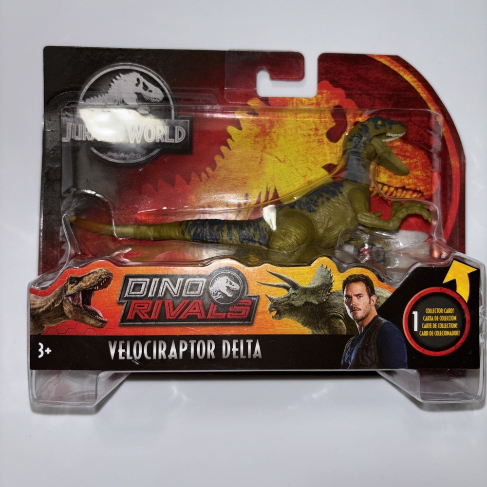 2018 Mattel Jurassic World Fallen Kingdom Dino Rivals Velociraptor Delta *GCR46*