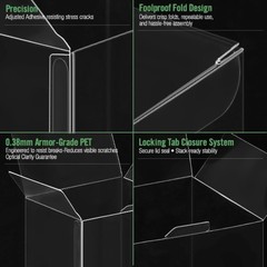 6 Pack Clear Display Cases for 4-Inch Figures – Dust & Scratch Resistant