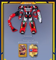 Metal Cardbot S FLAME NOVA Robot Toy | Transforming Fire Car | Ship from Korea