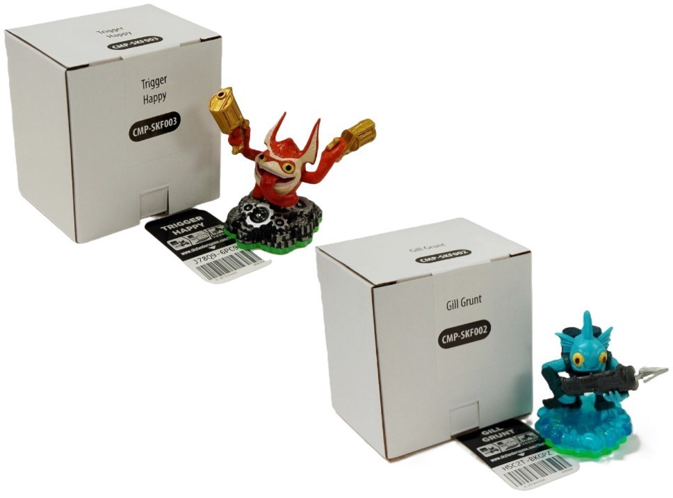NEW 2-PK Skylanders Spyro’s Adventure GILL GRUNT + TRIGGER HAPPY Ser. 1 Figures