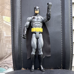 Batman Franchise Batman Action Figure w/ Cape, Plastic, Gray Black Yellow