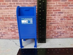 Mail Box Model Prop Blue 1/10 Scale Action Figure Diorama Dollhouse Accessory