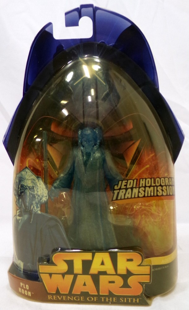 Star Wars ROTS Plo Koon Jedi Hologram Transmission 3.75″ Figure Hasbro 2005 New