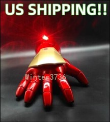 Wearable Right+Left Hand Arm 1:1 Iron Man Replica LED Light Gloves Cosplay 1Pair