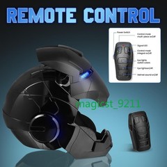 Full Black Iron Man 1:1 MK5 Jarvis Deformable Voice Control Wearable Helmet Mask