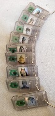 Lot Of 40 Star Wars Hard Plastic Dog Tag Neck Chain By Hasbro 1999 Collectable