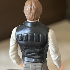 1984 VTG Star Wars Han Solo Plain Collar Trench Coat Endor Action Figure