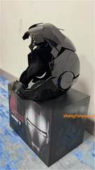 Autoking Iron Man MK5 Black Helmet Electronic Voice Activated Cosplay Mask Props