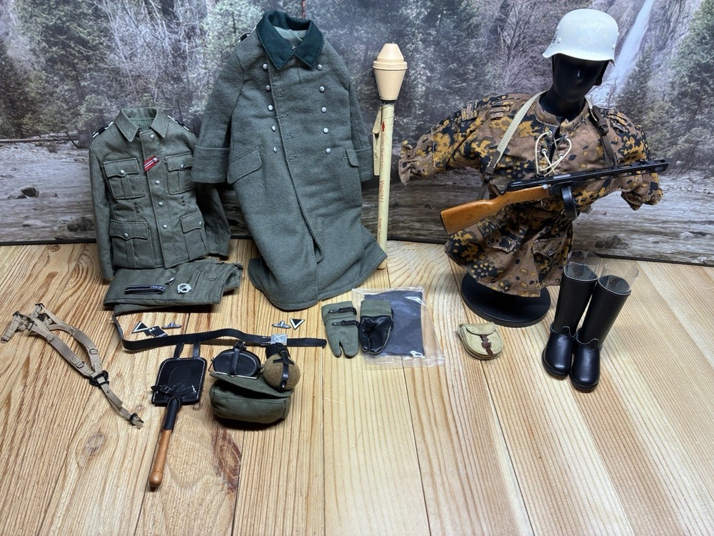 DID/UJINDOU GERMAN WW2 1/6 LAH DIVISION PPSH 41 SUB MACHINE GUNNNER UNIFORM SET