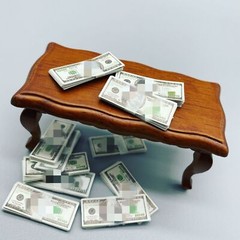 6PC 1/6 Scale Dollhouse Dollars Money Miniature Model for 12″ Figure Action