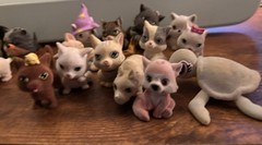 Kitty Puppy Zoo In My Pocket Assorted 34 Flocked Figures Used