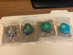 Vintage 1991 TMNT Ralston Eraser Heads In Original Wrapper & Different Color Hue