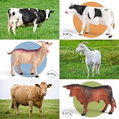 Large Farm Animal Figures Farm Truck 23pcs Cow Horse Sheep Pig Play Set For Kids