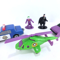 Vintage 1990 Tonka Super Batman Playset Joker Police Car Helicopter Figures