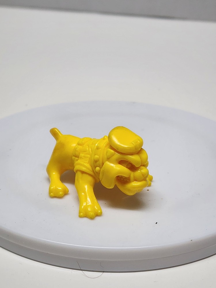 Vintage TMNT Raph the Green Teen Beret Biting Bulldog Figure Yellow Mutant Ninja