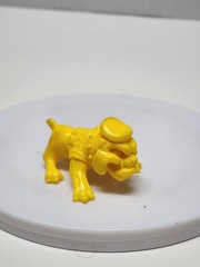 Vintage TMNT Raph the Green Teen Beret Biting Bulldog Figure Yellow Mutant Ninja