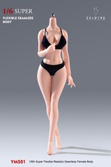 US YM501 1/6 Pale Seamless Body Big Breast Slender Waist Details Female Figure
