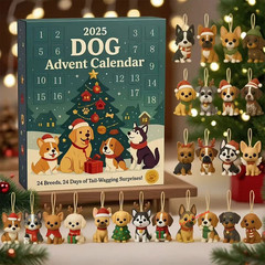 Dog 24 Days Christmas Countdown Calendar Christmas Advent Ca