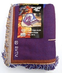 1990S GARGOYLES BEACON Jacquard Woven THROW Blanket MINT In ZIPPER BAG Disney