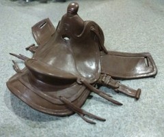1960’s-70’s Marx Johnny West Brown Saddle Good Cond Intact