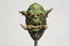 3d Printed Resin Head For Fantasy / Mythic Legions 1/12 Orc Beard Head #2