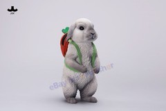 JXK 1/4 Lop Rabbit Animal Pet Simulation Statue Painted 4 Color 10.5*16.5*12.5cm