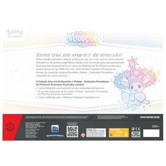 Pokemon Box Prismatic Evolutions Rainbow Eevee Collection 61 Card Brazilian Game