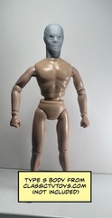 Company Man Custom Action Figure Head 1:9 or 1:6 Mego