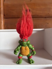 Vintage 1993 TMNT Raphael Ralph Troll Figure Teenage Mutant Ninja Turtles