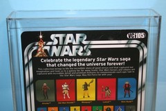 STAR WARS 2012 AFA GRADED MINT ON CARD TVC EMPERORS ROYAL GUARD FIGURE WEAPON