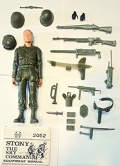 VTG Marx Stony Stonewall Smith 12″ 1/6 Army Action Figure w/Accessories & Manual