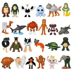 24pcs Italian Brainrot Tung Tung Sahur PVC Figures Set Collectible Mini Toys