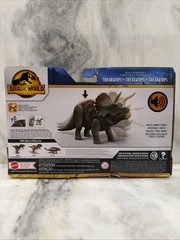 Jurassic World Dominion Triceratops Press Down & Roar Sound! Mattel NEW