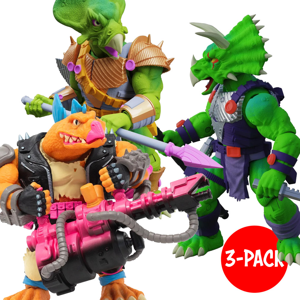 Saurozoic Warriors Dinosaur “Lowland Tribe” Action Figure 1:12 Scale 6″ BUNDLE