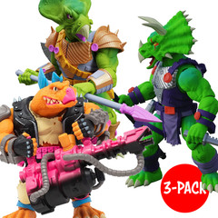 Saurozoic Warriors Dinosaur “Lowland Tribe” Action Figure 1:12 Scale 6″ BUNDLE