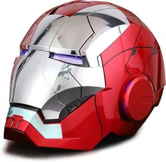 Iron Man MK5 Voice Control Helmet Wearable Cosplay Mask LED Jarvis Auto Open