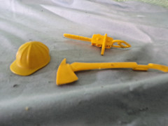 Big Jim Construction helmet axe chainsaw