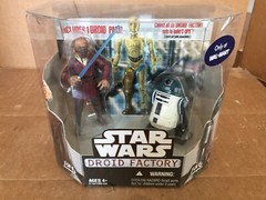 STAR WARS 2008 DROID FACTORY R4-F5 & PLO KOON FIGURE SET A WALMART EXCLUSIVE MIB